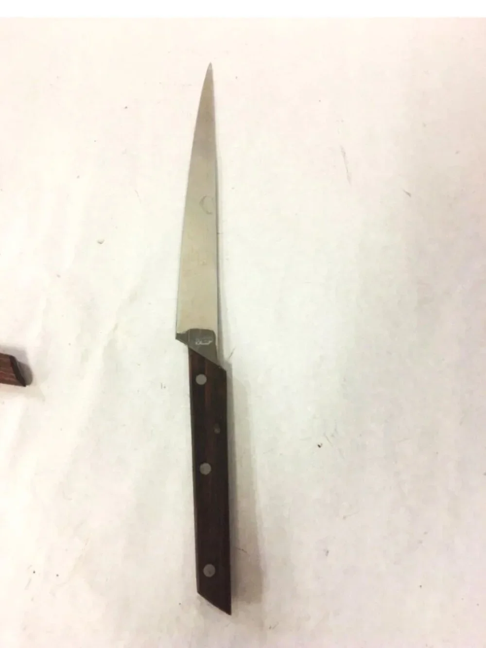 MCM Knife & Serving Poker Fork Stainless Steel Carving Fork Wood Handle Unique